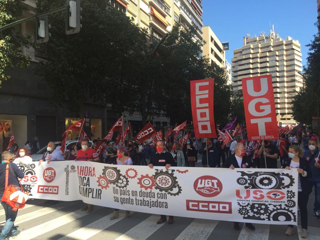 La derogación de la reforma laboral centra la vuelta de las movilizaciones del 1 de mayo en Murcia 