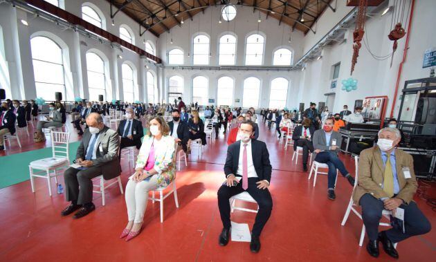 Acto de inauguración de la jornada en el pabellón de exposiciones de Puertollano