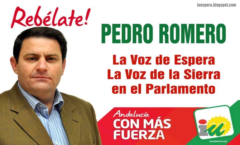 Pedro Romero, en un cartel electoral