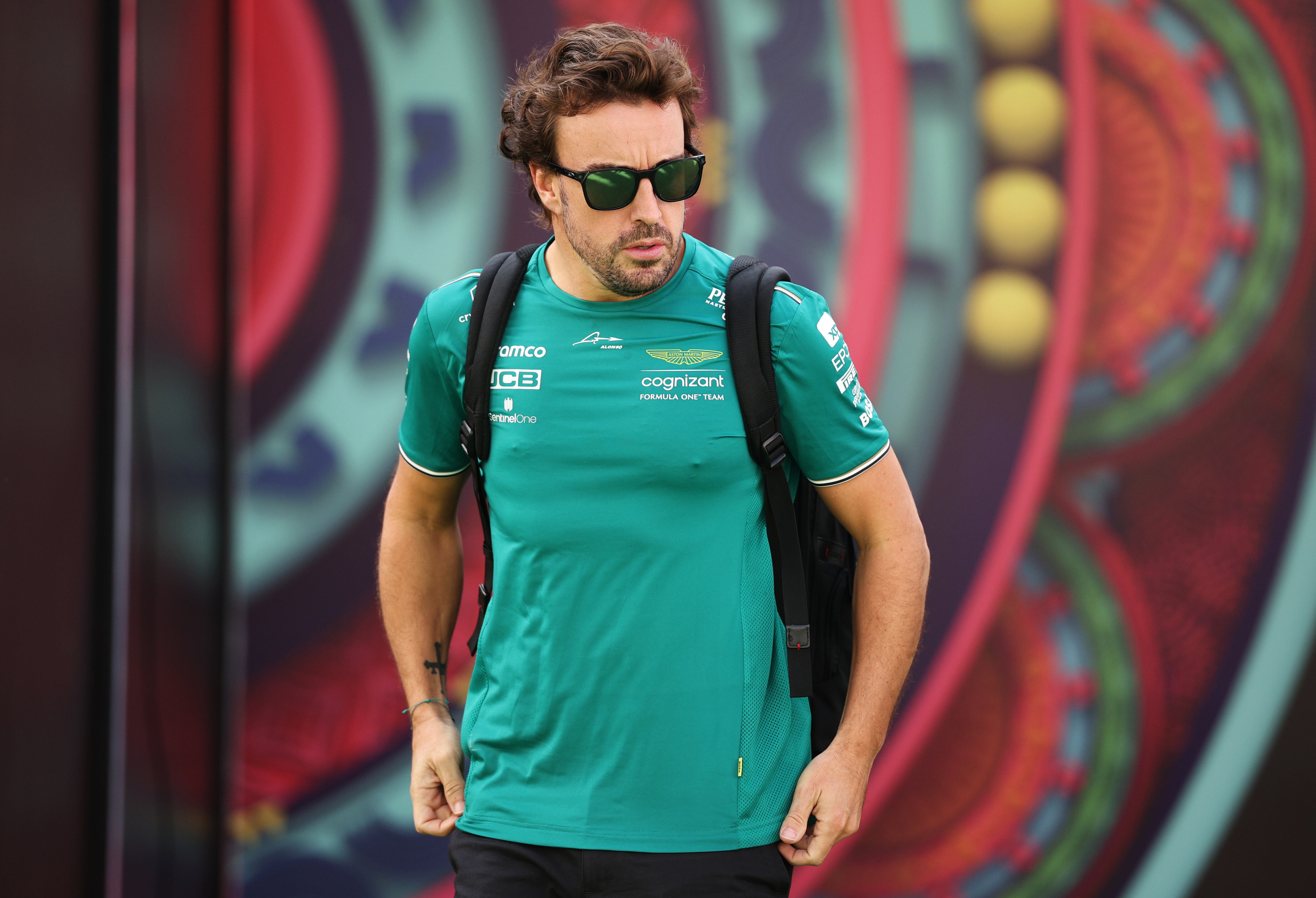 Fernando Alonso, en el paddock del GP de México