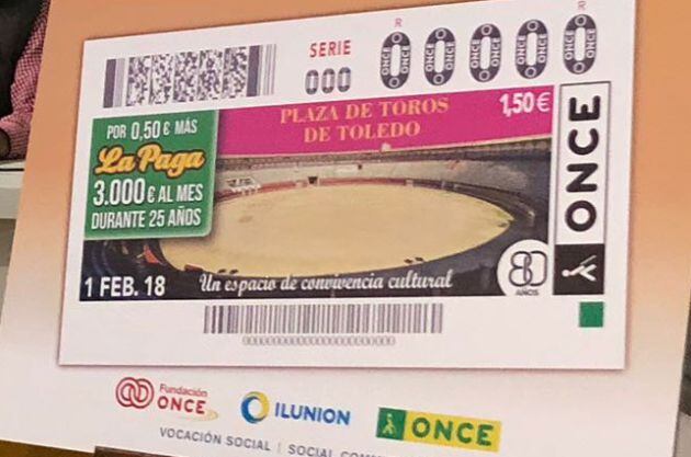 La plaza de Toros de Toledo, protagonista en el cupón de la ONCE