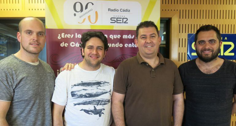 Juan Antonio Canet, Javier Orellana, David Chinchilla y Javier García durante el Doctorado Honoris Cádiz