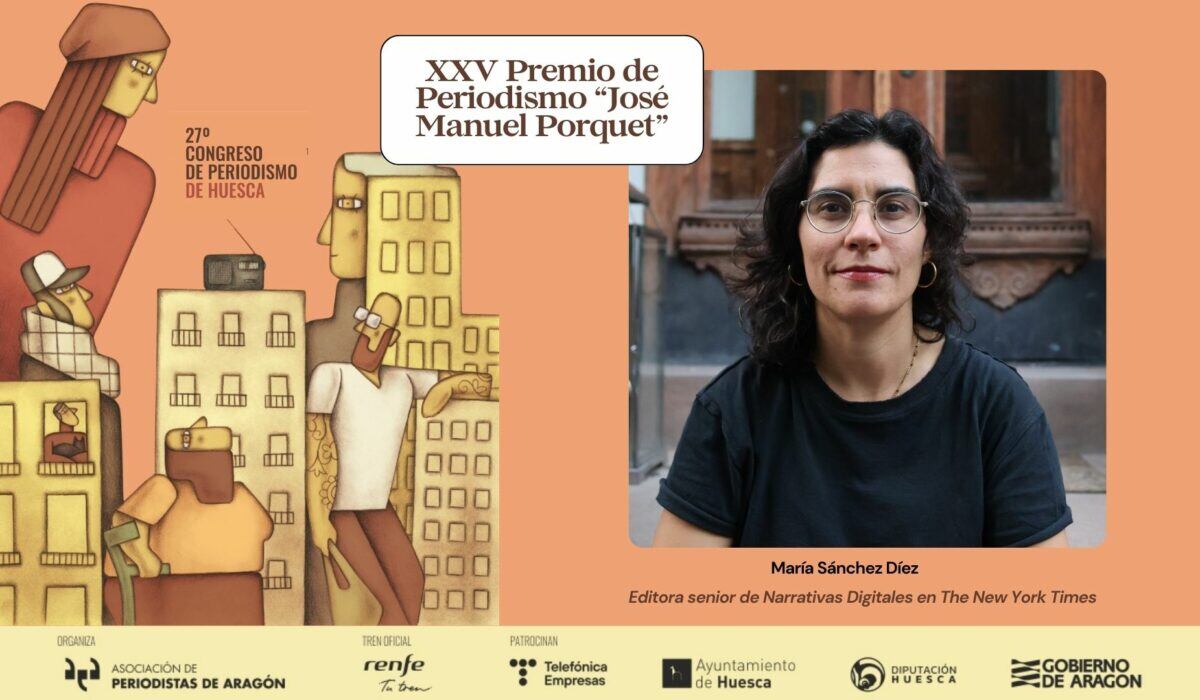 María Sánchez Díez, premio Porquet del Congreso de Periodismo de Huesca