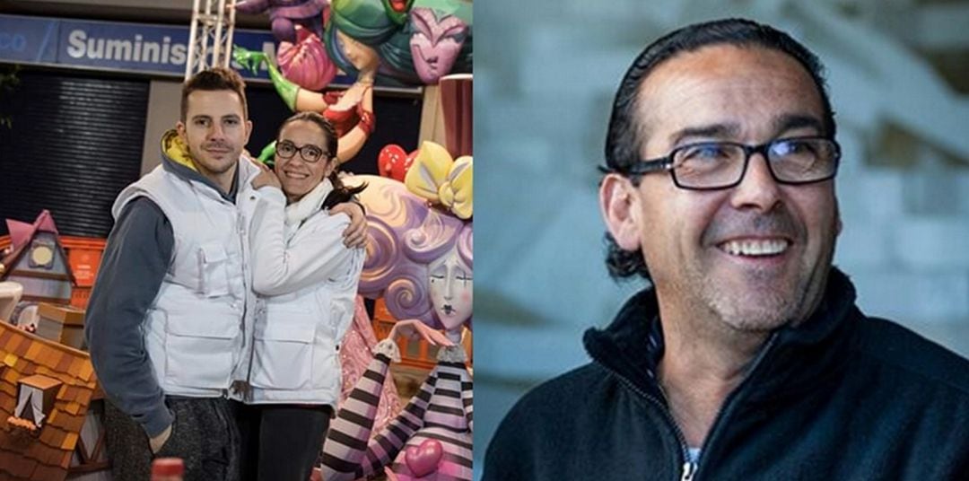 Xavier Gàmez y José Sanchís, artistas falleros de la comisión Vilanova de Gandia