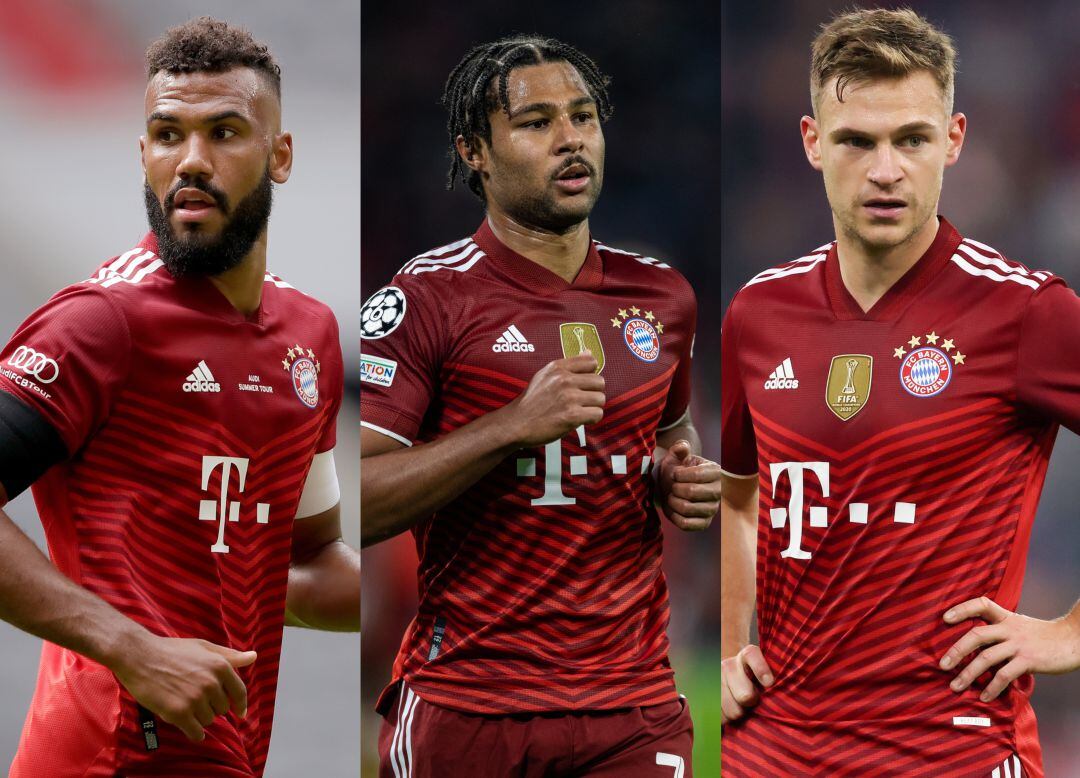 Choupo Moting, Gnabry y Kimmich, jugadores del Bayern