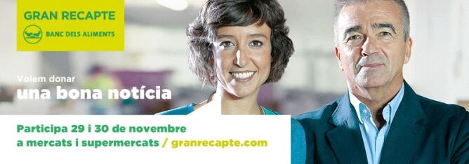 Els periodistes Agnès Marqués i Carles Francino, imatge del Gran Recapte 2013