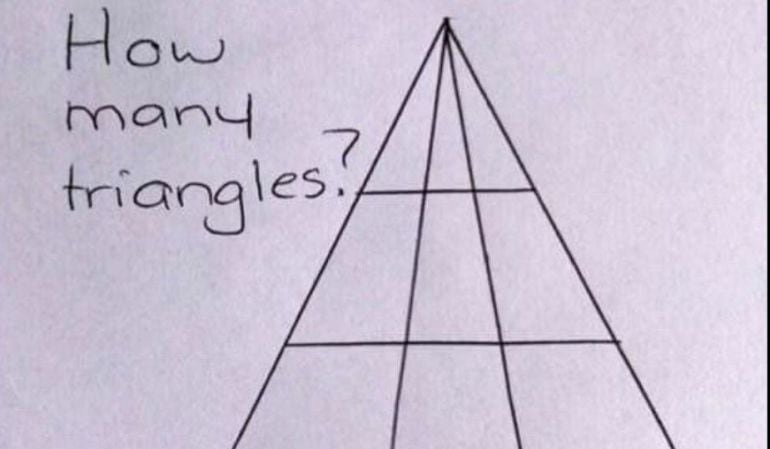 ¿Cuántos triángulos ves?