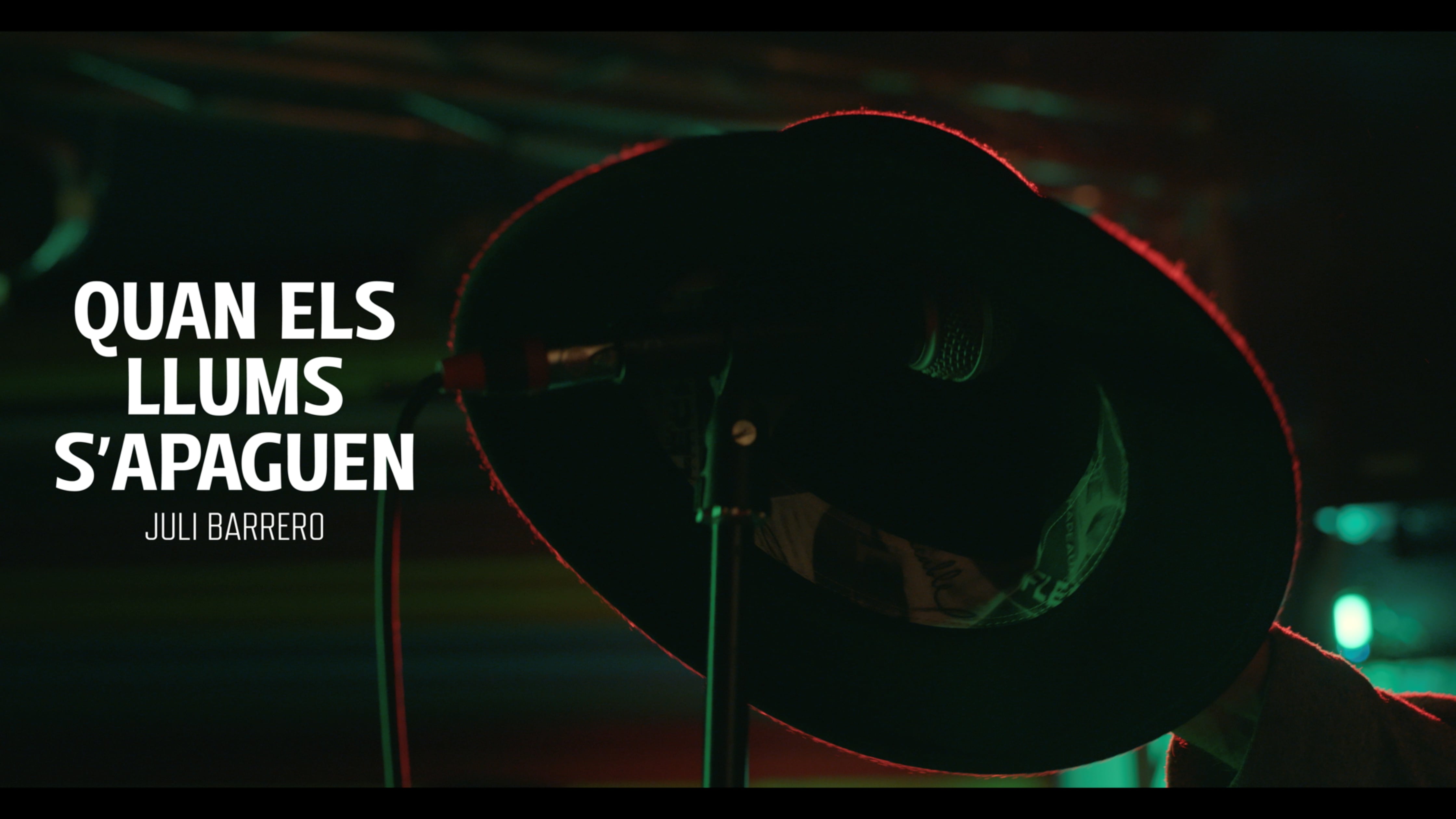 Caràtula del darrer videoclip de Juli Barrero, "Quan els llums s'apaguen" que des d'avui està disponible a les plataformes digitals