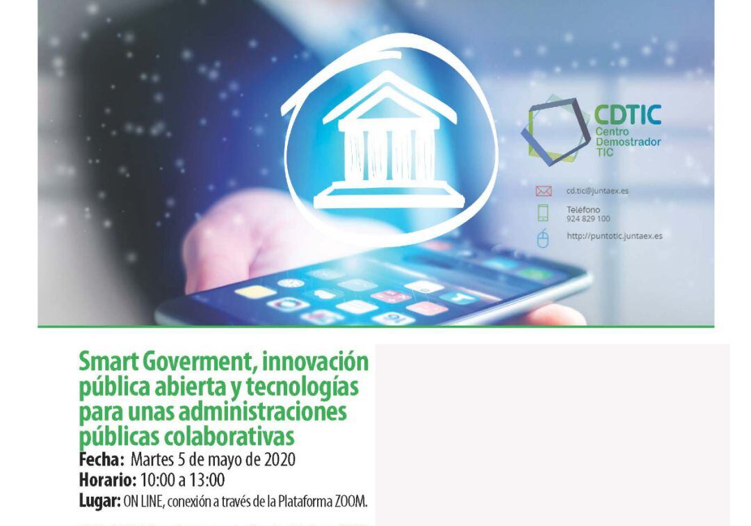 cartel anunciador de las jornadas sobre nuesvas tecnologías aplicadas a las administraciones