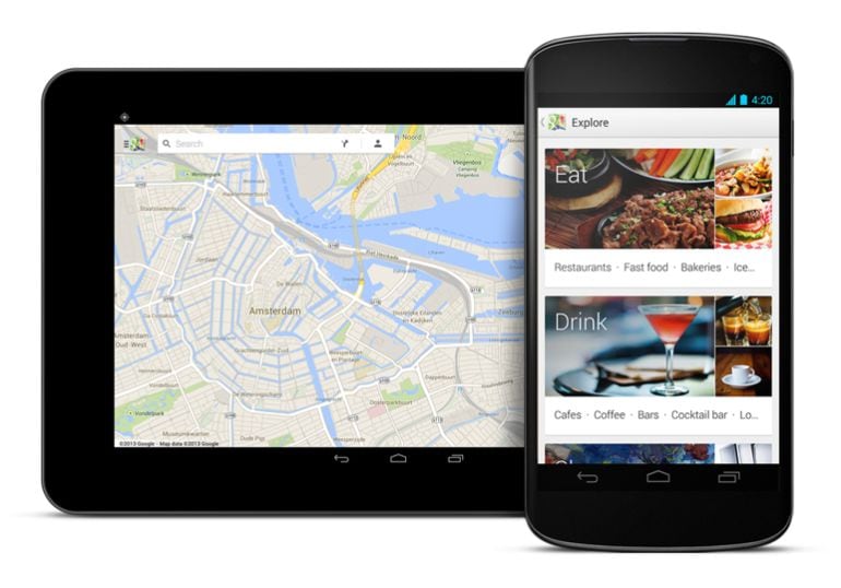 La aplicación ‘Google Maps’ en tablet y móvil