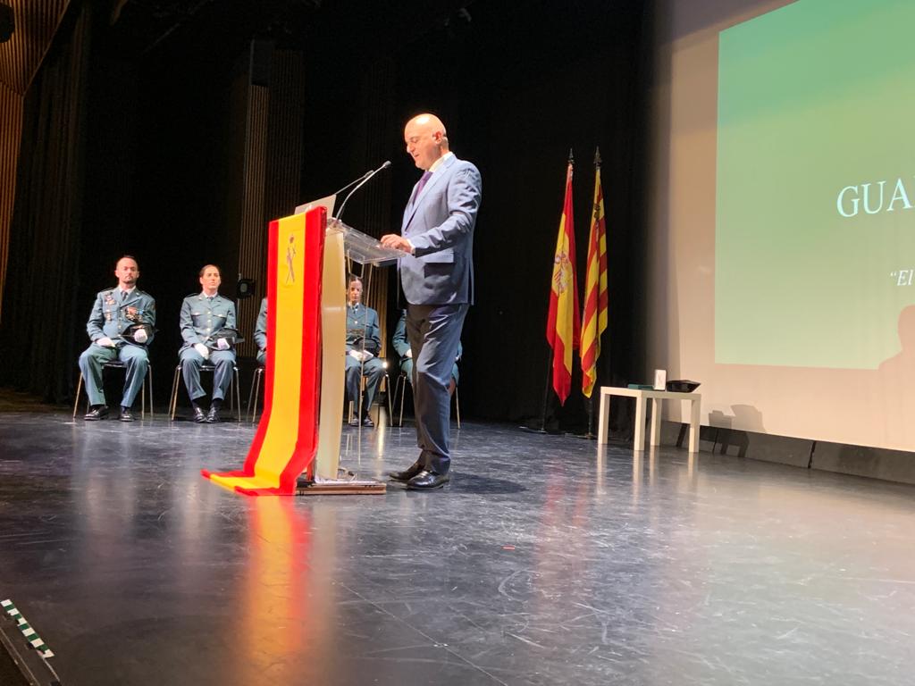Vicent Marí en el acto de la Guardia Civil