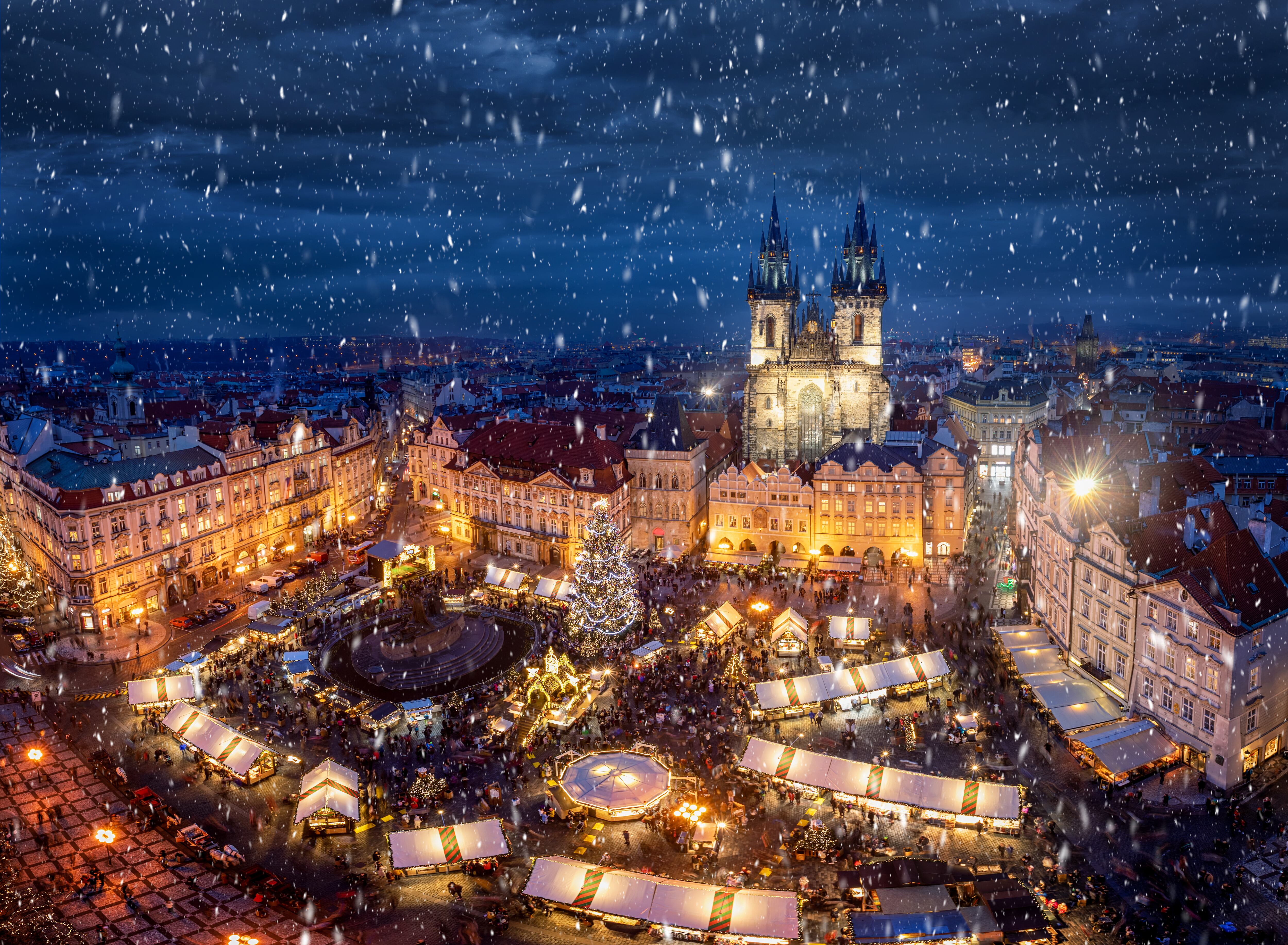 Mercado navideño en Praga