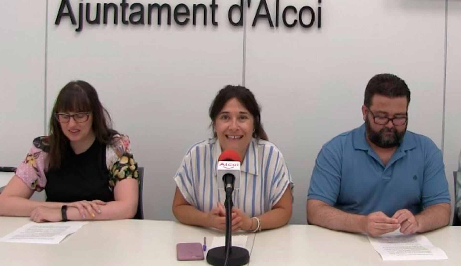 Elisa Beneyto, Lorena Zamorano y Lluís Vidal, en la presentación de las actividades