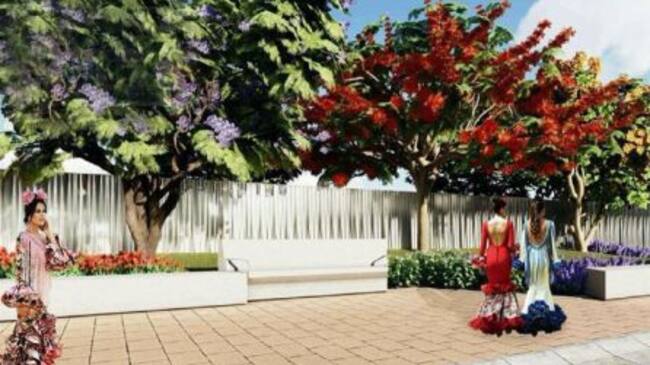 Recreación de la futura calle del Potro, en el recinto ferial de El Arenal