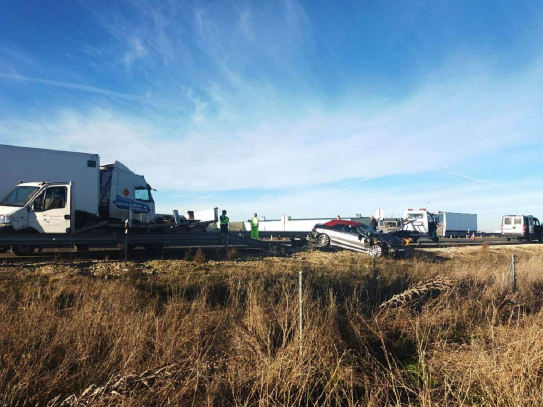Accidente en la A-601 el pasado 23 de noviembre 