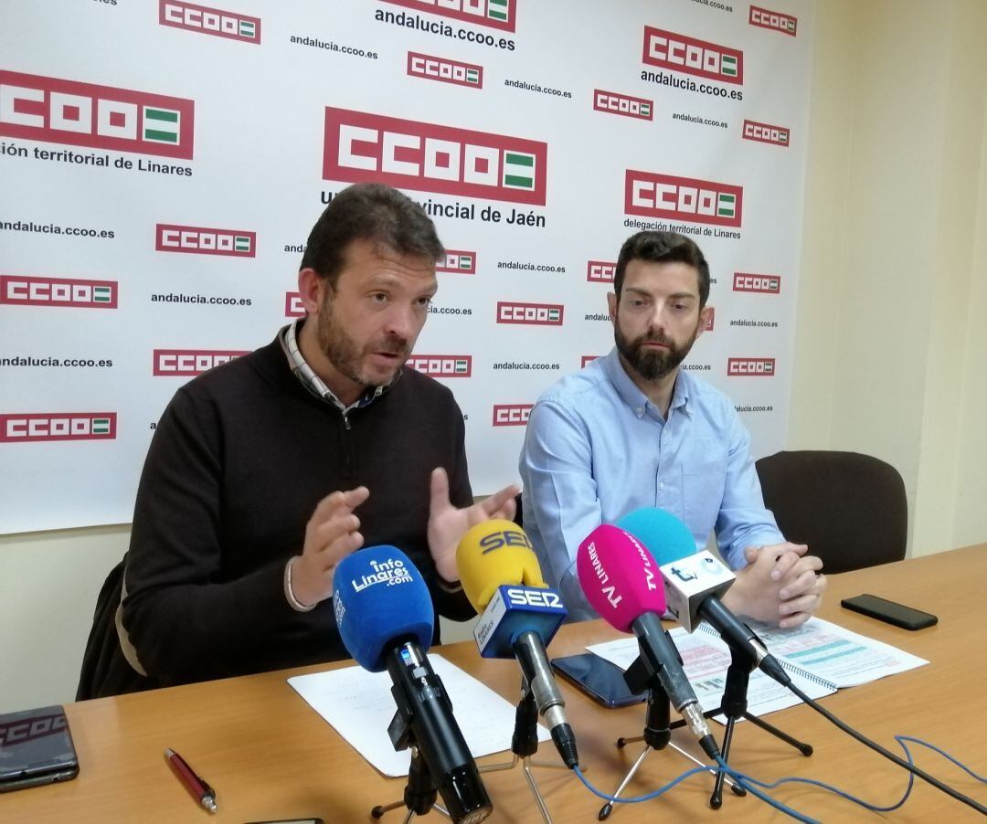 Miguel Ángel Salazar y Francisco Cantero (CCOO).