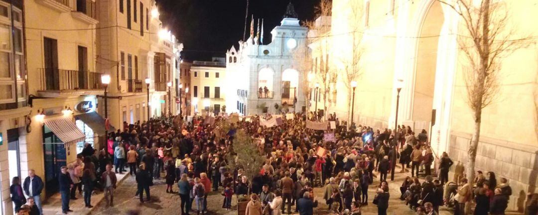 Manifestación en Maó