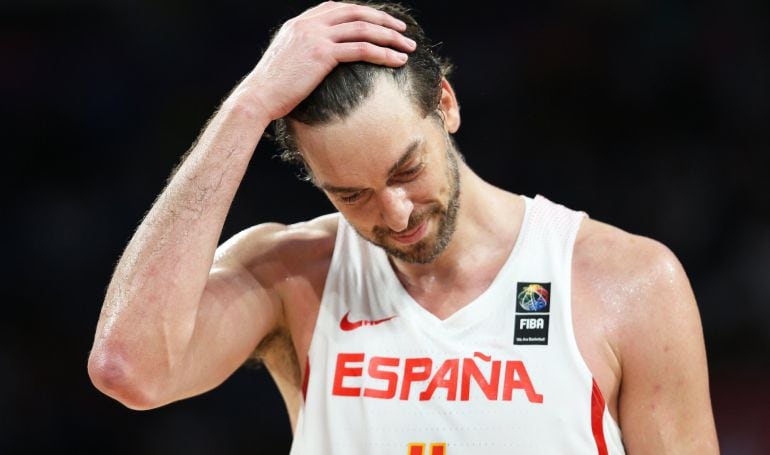 Pau Gasol, en la derrota de España ante Eslovenia en las semifinales del Eurobasket.