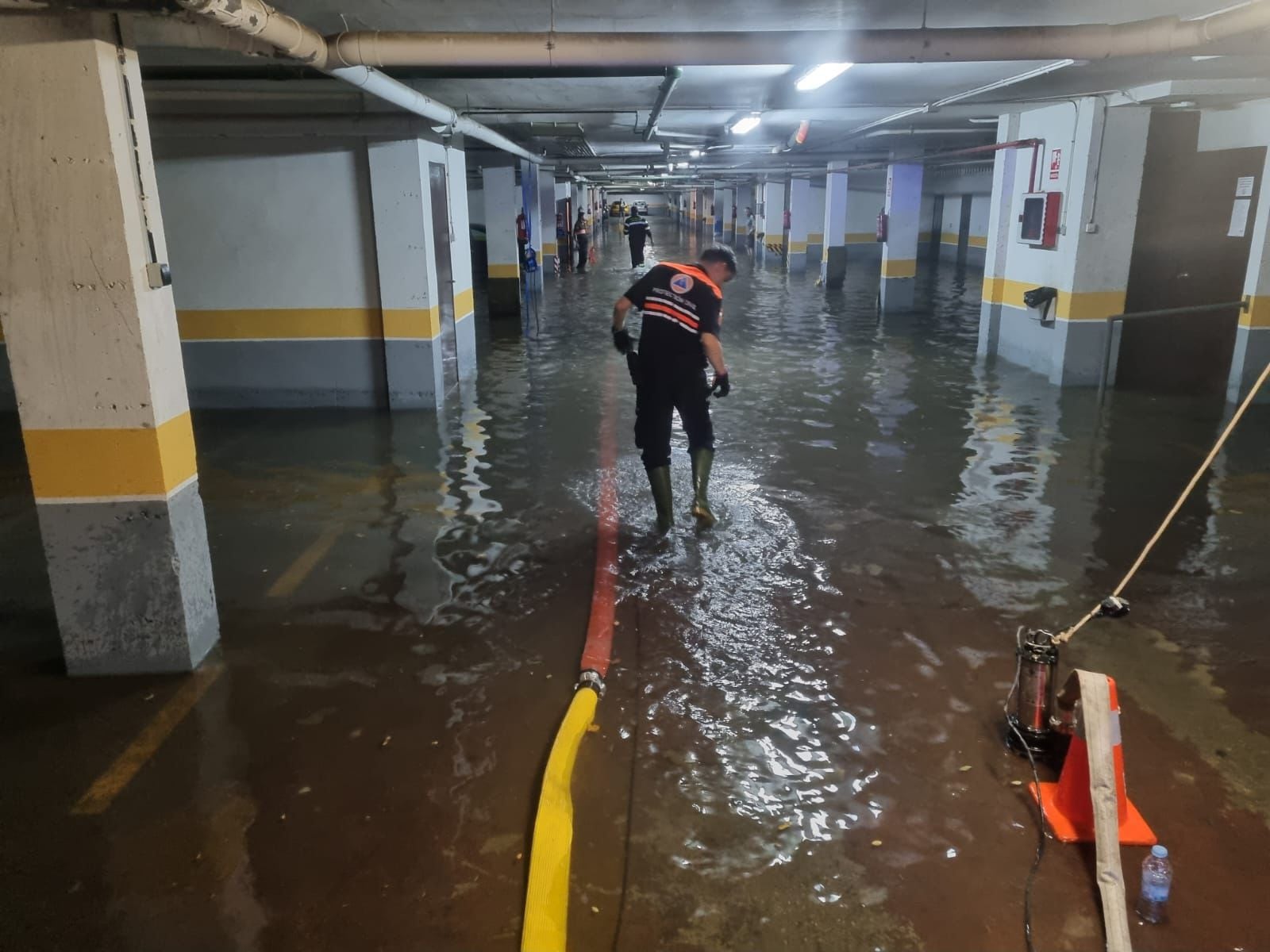 Inundación de un garaje en Guadalajara