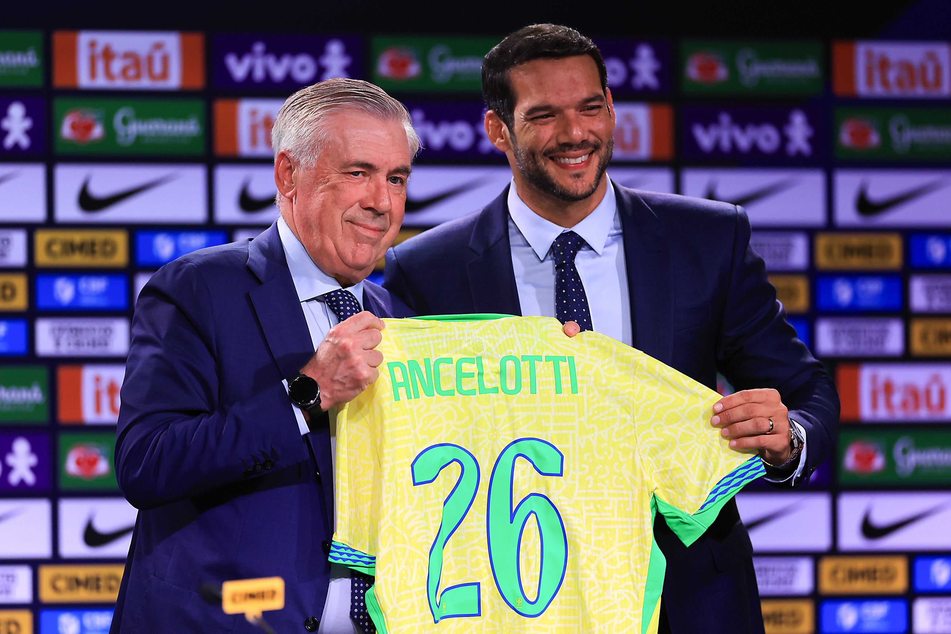 Ancelotti, durante su presentación como seleccionador de Brasil