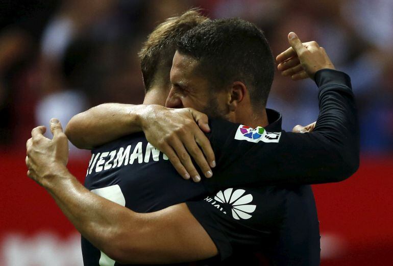 Koke celebra su gol junti a Antoine Griezmann 