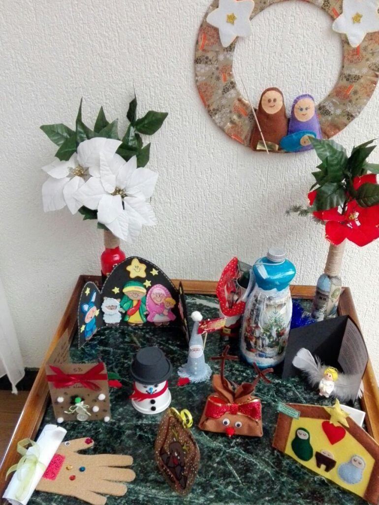 Detalle de la decoración navideña en el Centro Sociosanitario Hermanas Hospitalarias de Palencia