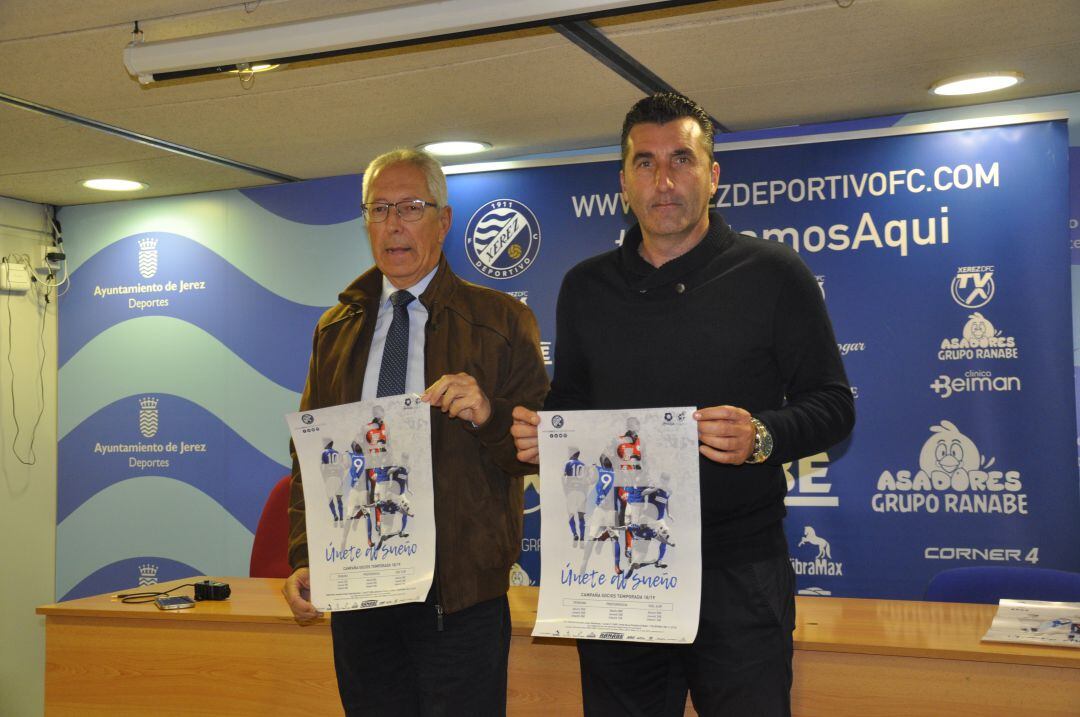 Rafael Coca y Edu Villegas cuando se presentó en Chapín la última campaña