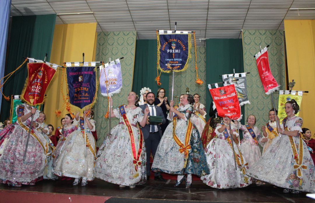 La Falla Societat Club 53 vuelve a hacer doblete en los Premios de las Fallas de Borriana 2019