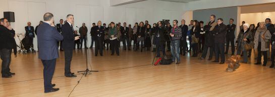 Momento de la inauguración de la exposición