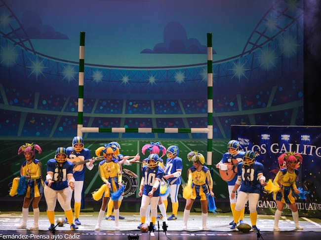 Actuación de la chirigota Los Gallitos de Arganda de Villatuerta