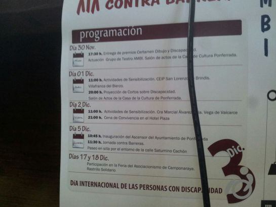 Programa de actividades.