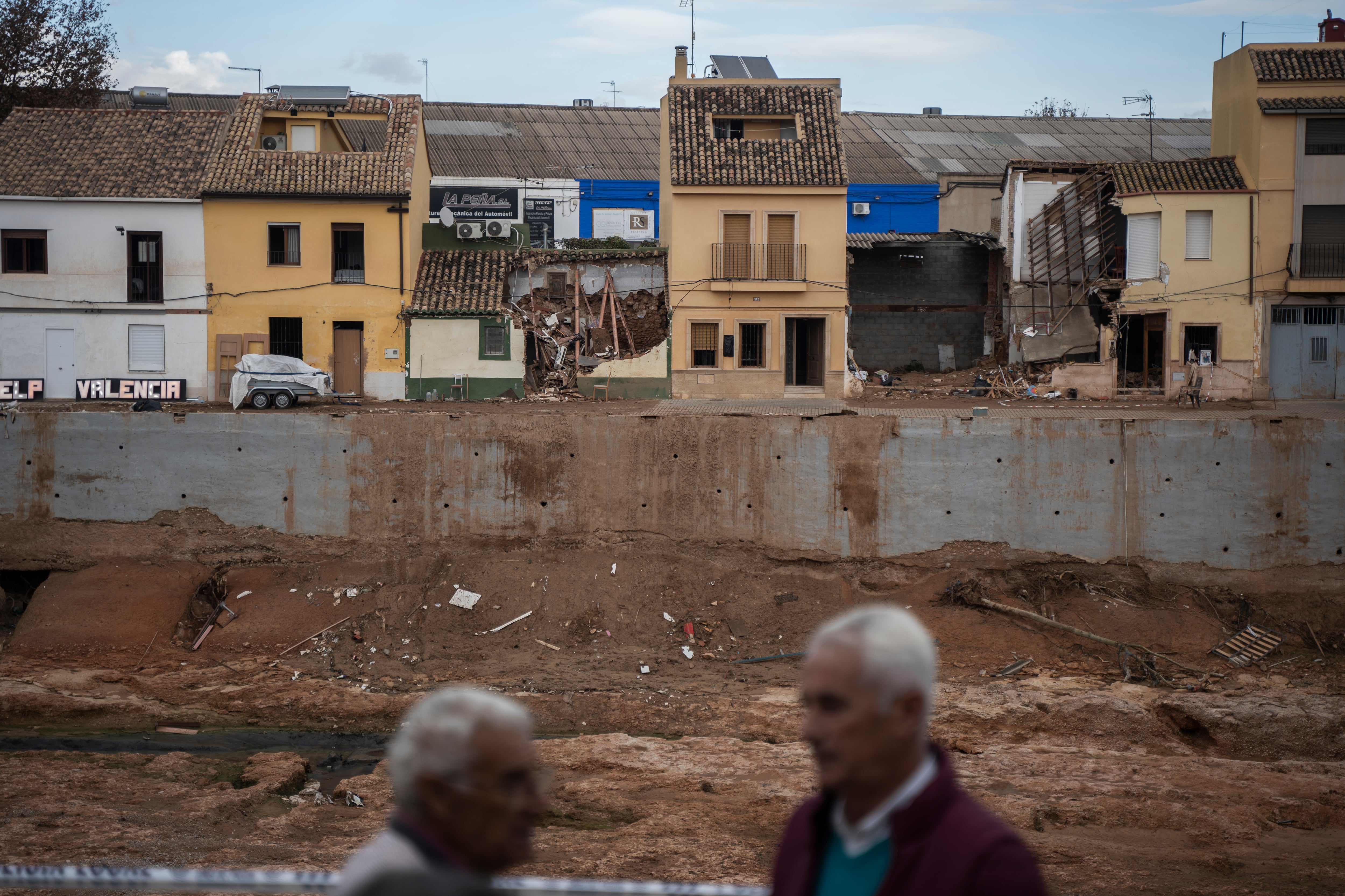 Casas afectadas por la DANA en Picanya.