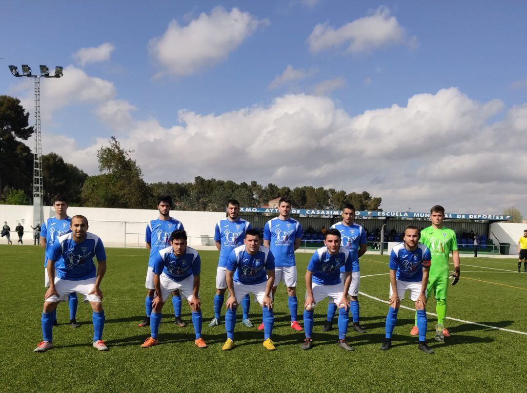 Plantilla del Caudetano en el último partido jugado