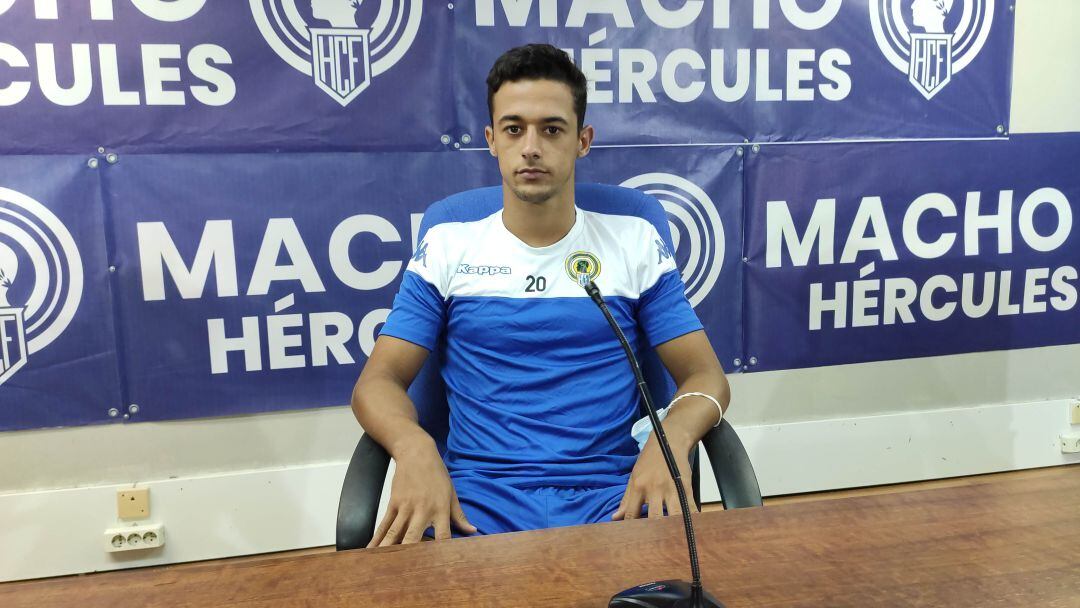 Javi Pérez, en sala de prensa