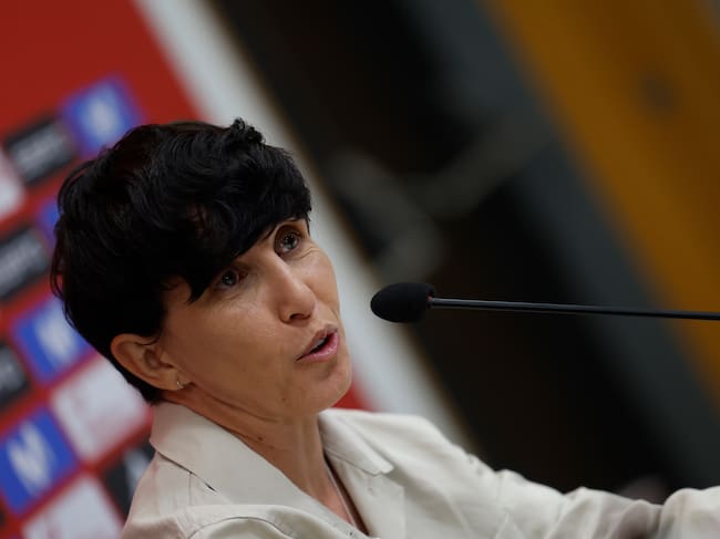 Sonia Bermúdez, seleccionadora nacional, comparece ante los medios antes de los partidos de la fase de clasificación al Mundial de Brasil 2027