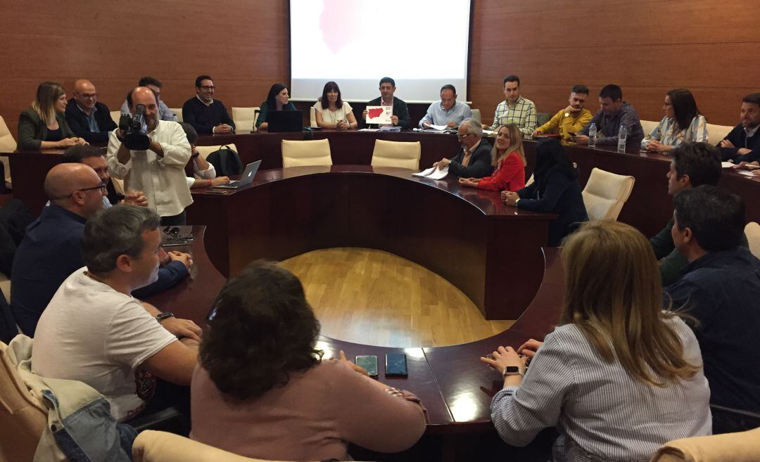 Reunión de la ejecutiva socialista de este lunes.