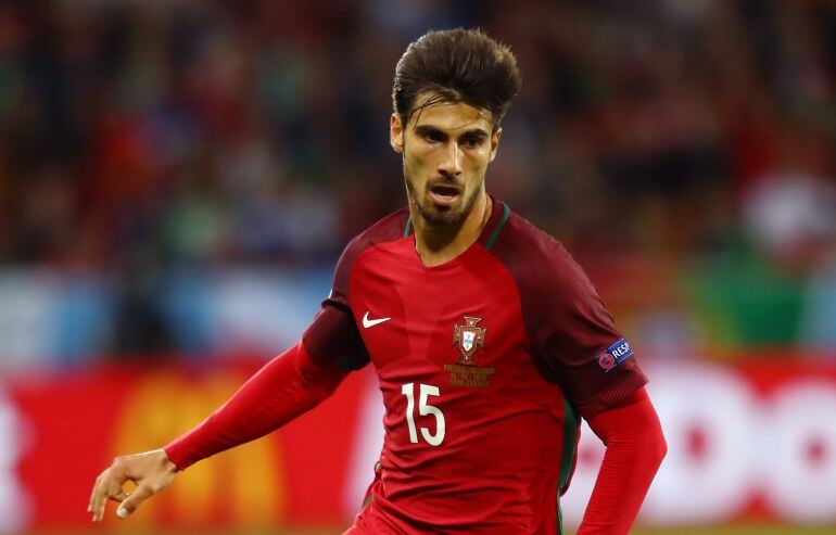 André Gomes con la camiseta de Portugal durante la Eurocopa.