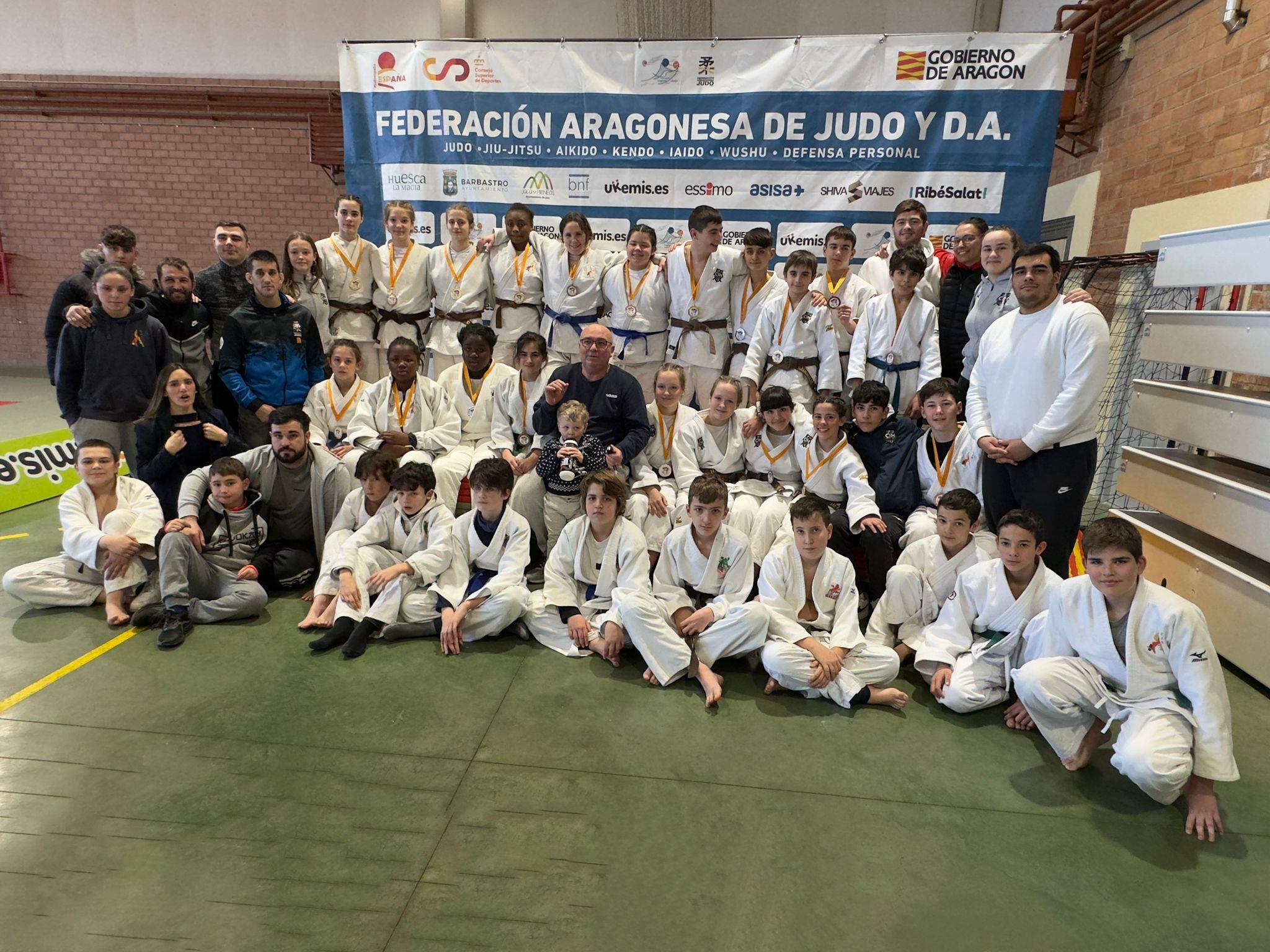 Deportistas de la Asociación Judo Altoaragón