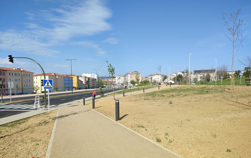 En el segundo tramo del bulevar ganan protagonismo las zonas verdes