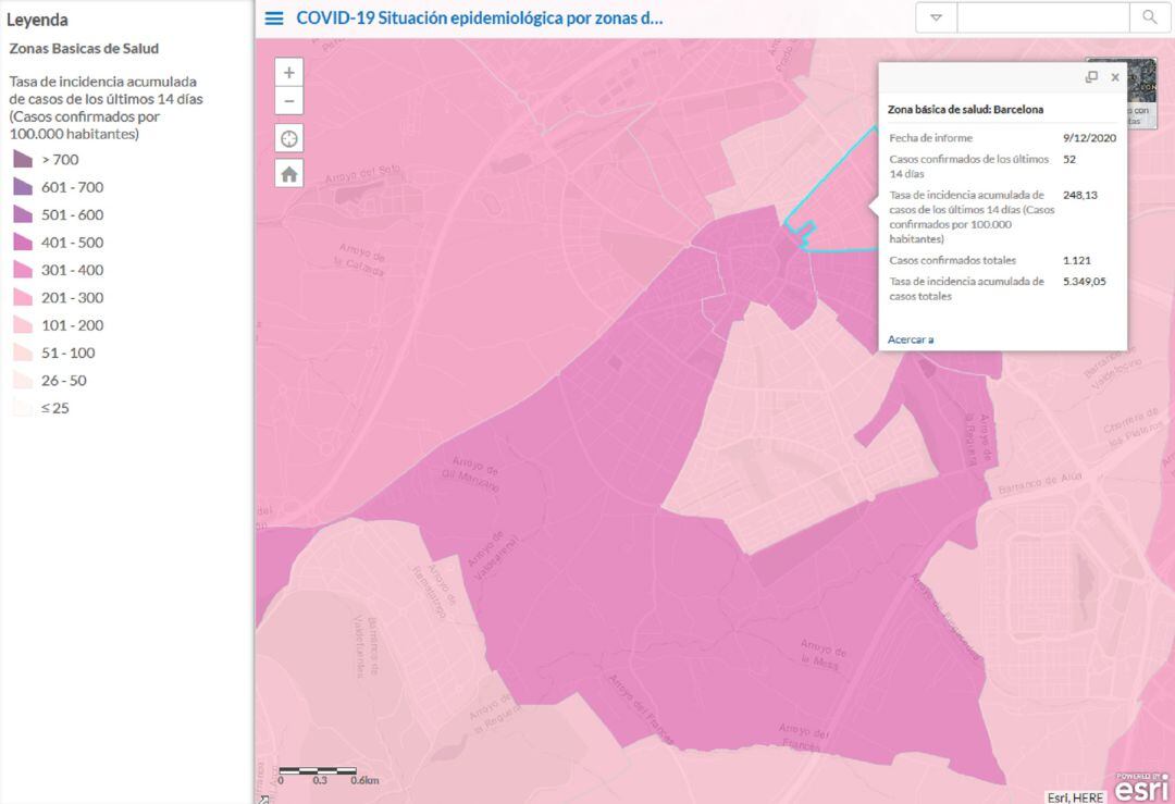 Situación epidemiológica de la ZBS de Barcelona, en Móstoles