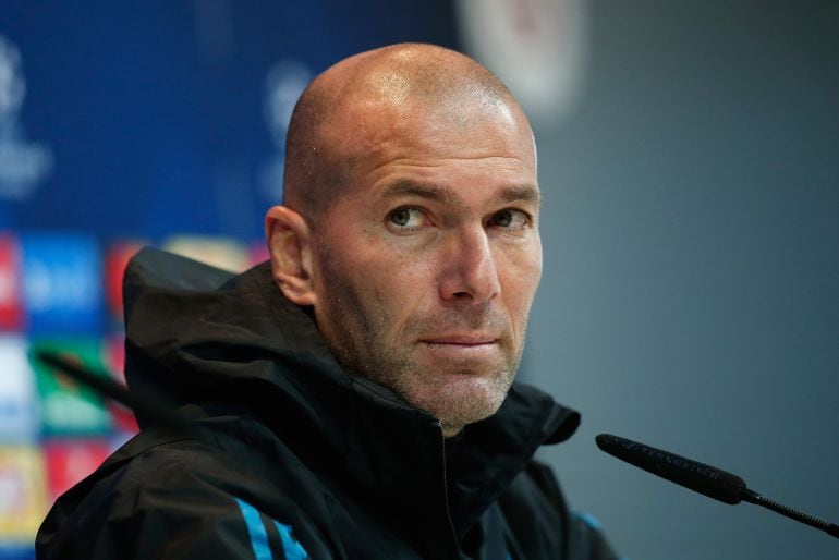 Zidane, en la sala de prensa