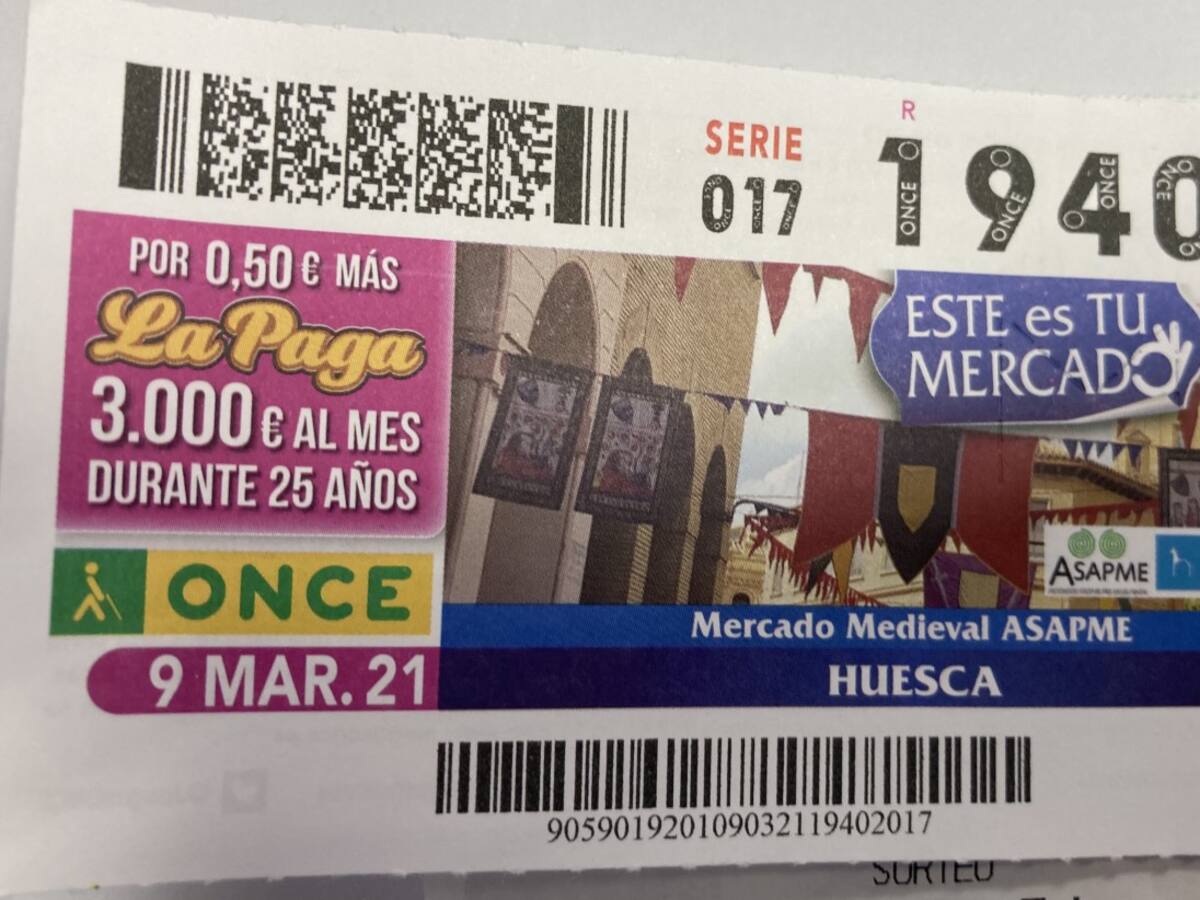 El Mercado Medieval de ASAPME, protagonista del cupón de la ONCE de este martes