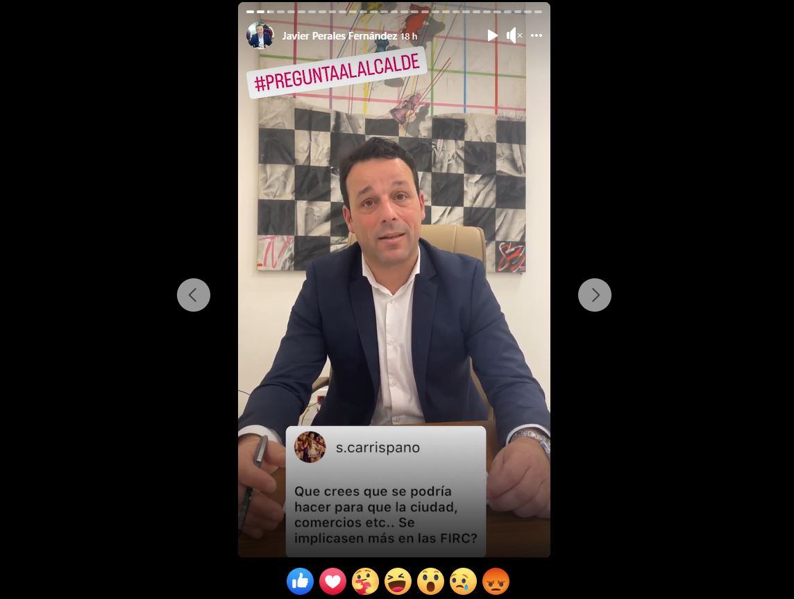 Captura redes sociales de Javier Perales.