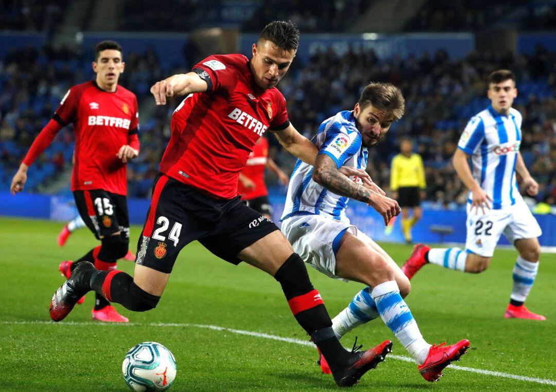 Imagen de un partido de la Real de esta temporada