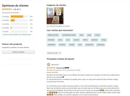 Valoraciones de &quot;Pondré tu mundo del revés&quot; en Amazon