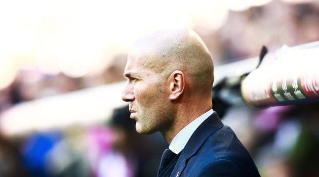 Zinedine Zidane, durante el partido del Bernabéu