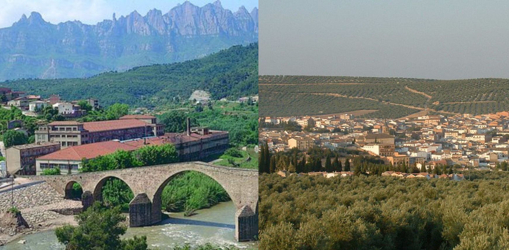 A la izquierda, Castellbell y Vilar; a la derecha, Ibros