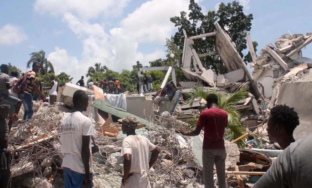 Los escombros provocados por el terremoto de Haití.