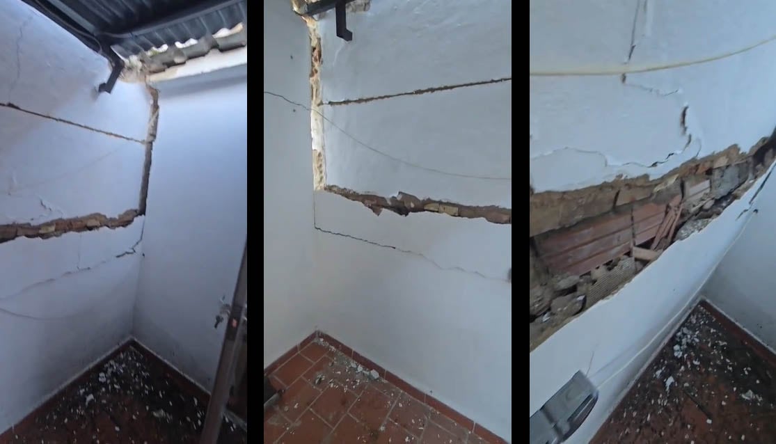 Imágenes de una de las casas afectadas