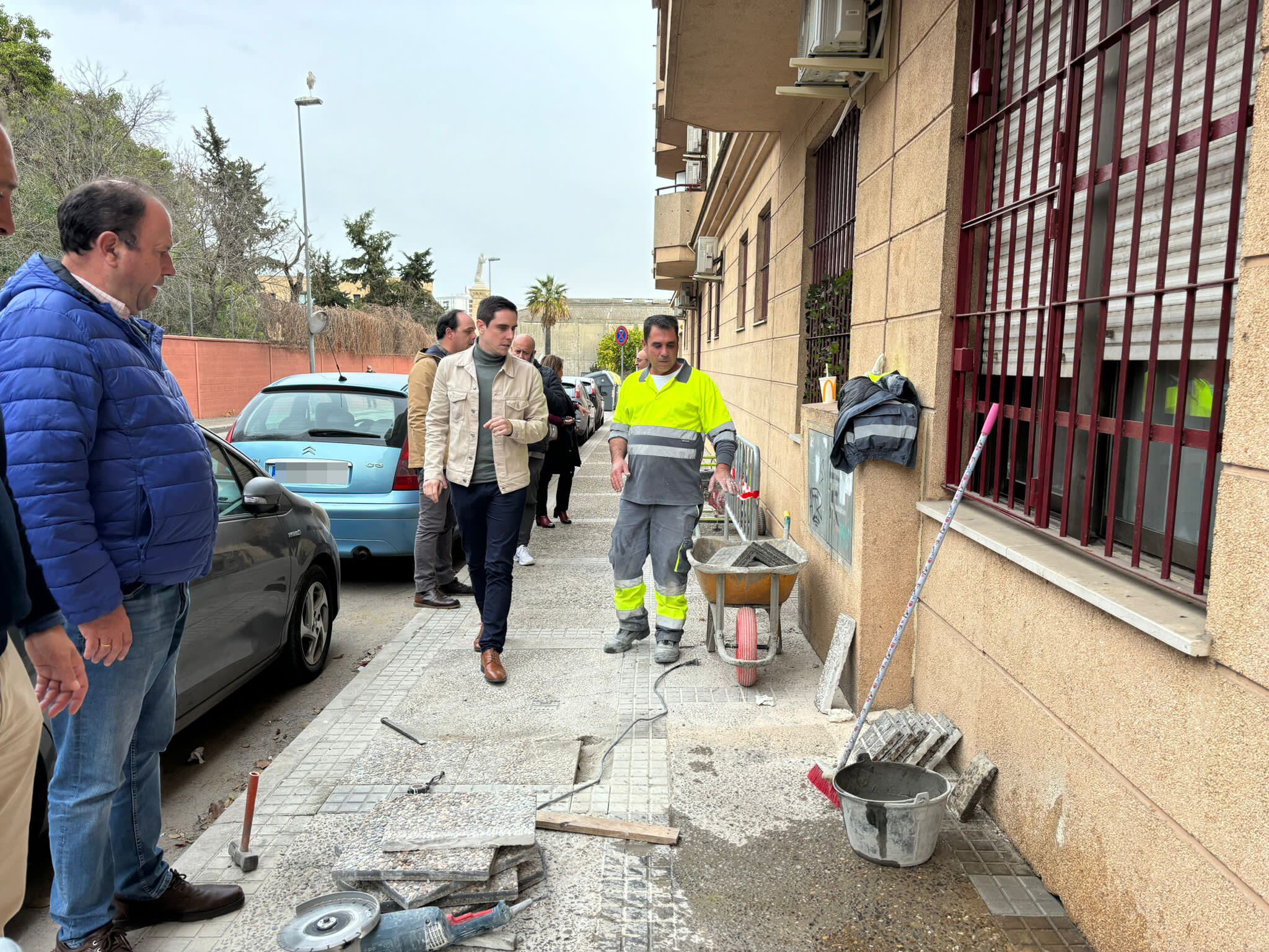 Jaime Espinar durante una visita a la zona